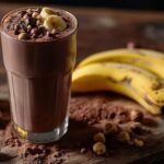 Delicioso batido de cacao y plátano: energía y sabor en un vaso