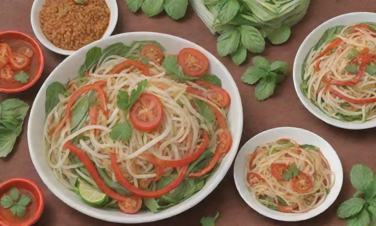 Ensalada de papaya verde, fresca, picante y refrescante, ideal para el verano