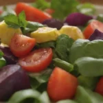 Ensaladas coloridas con ingredientes frescos y aderezos sabrosos