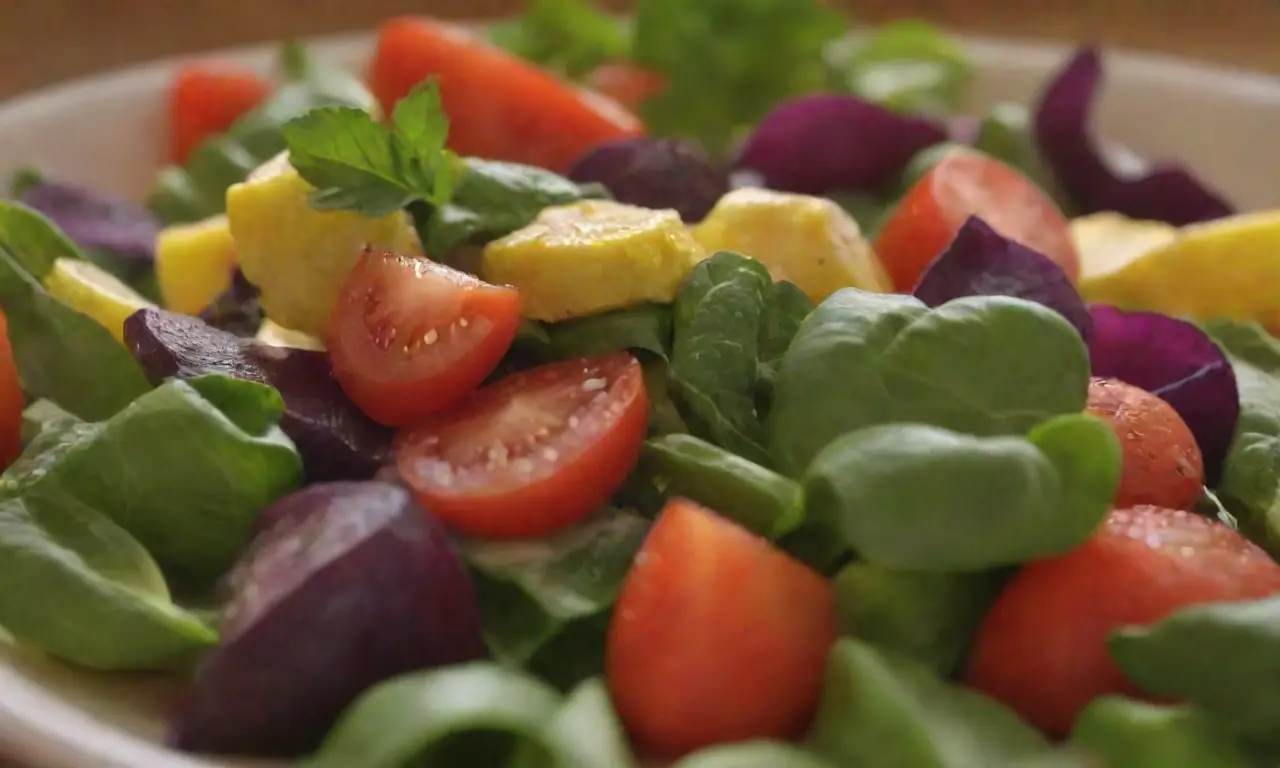 Ensaladas coloridas con ingredientes frescos y aderezos sabrosos