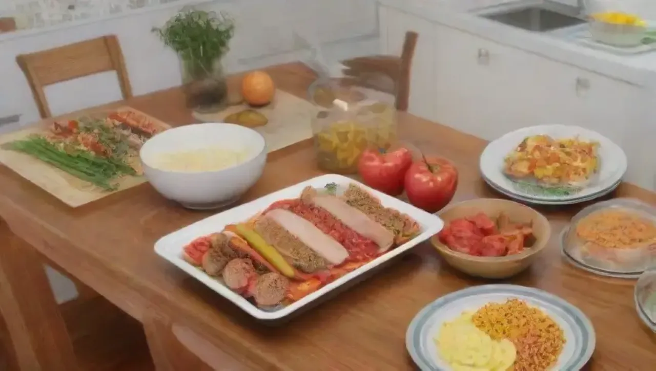 Una cocina vibrante y acogedora llena de aromas y risas familiares