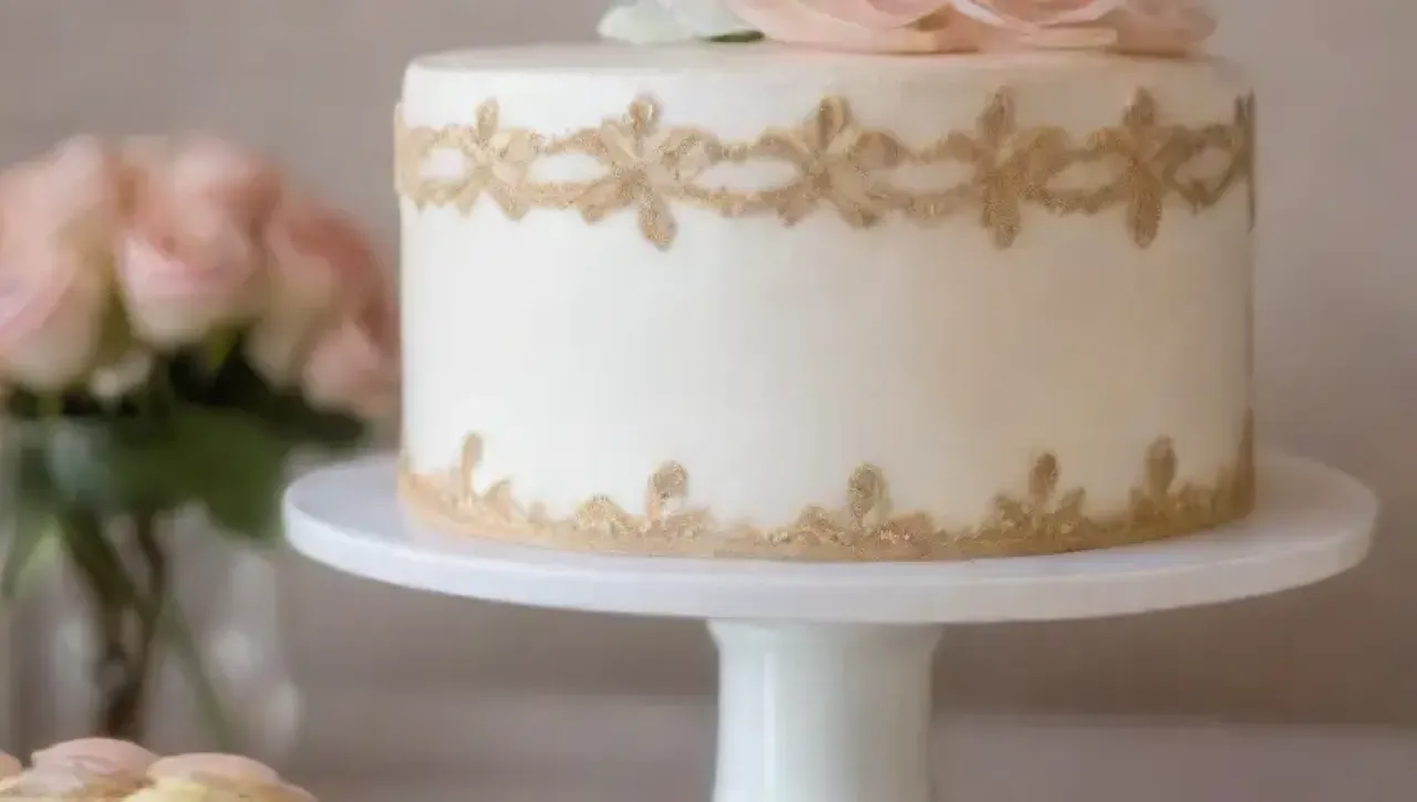Una celebración elegante con pastel de colores suaves, flores de azúcar y un ambiente acogedor