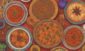 Colores vibrantes y sabores ricos crean un ambiente acogedor y tradicional