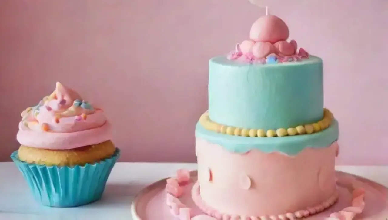 Un festín de coloridos y elegantes elementos de repostería en un ambiente alegre y creativo