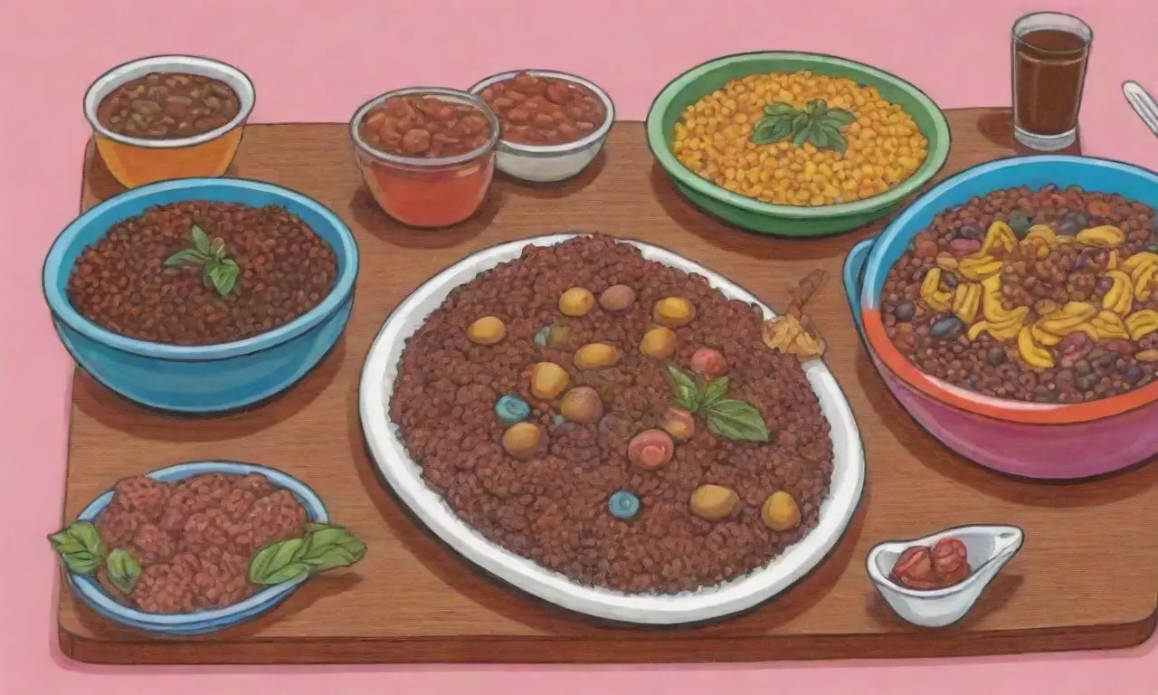 Platos coloridos y festivos de Brasil