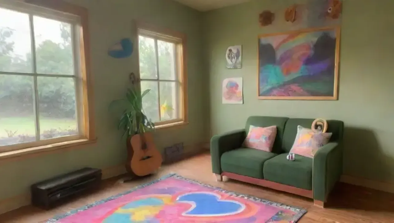Un acogedor espacio musical lleno de armonía y creatividad