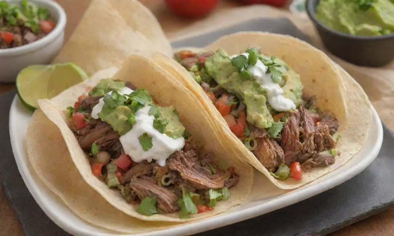 Tacos de carnitas deliciosos con guacamole casero y un ambiente acogedor