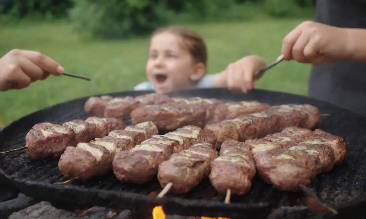Ćevapi a la parrilla, risas infantiles y momentos familiares