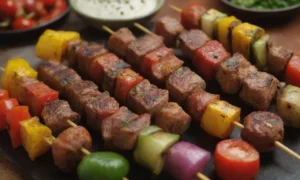 Kebabs coloridos con diversas presentaciones