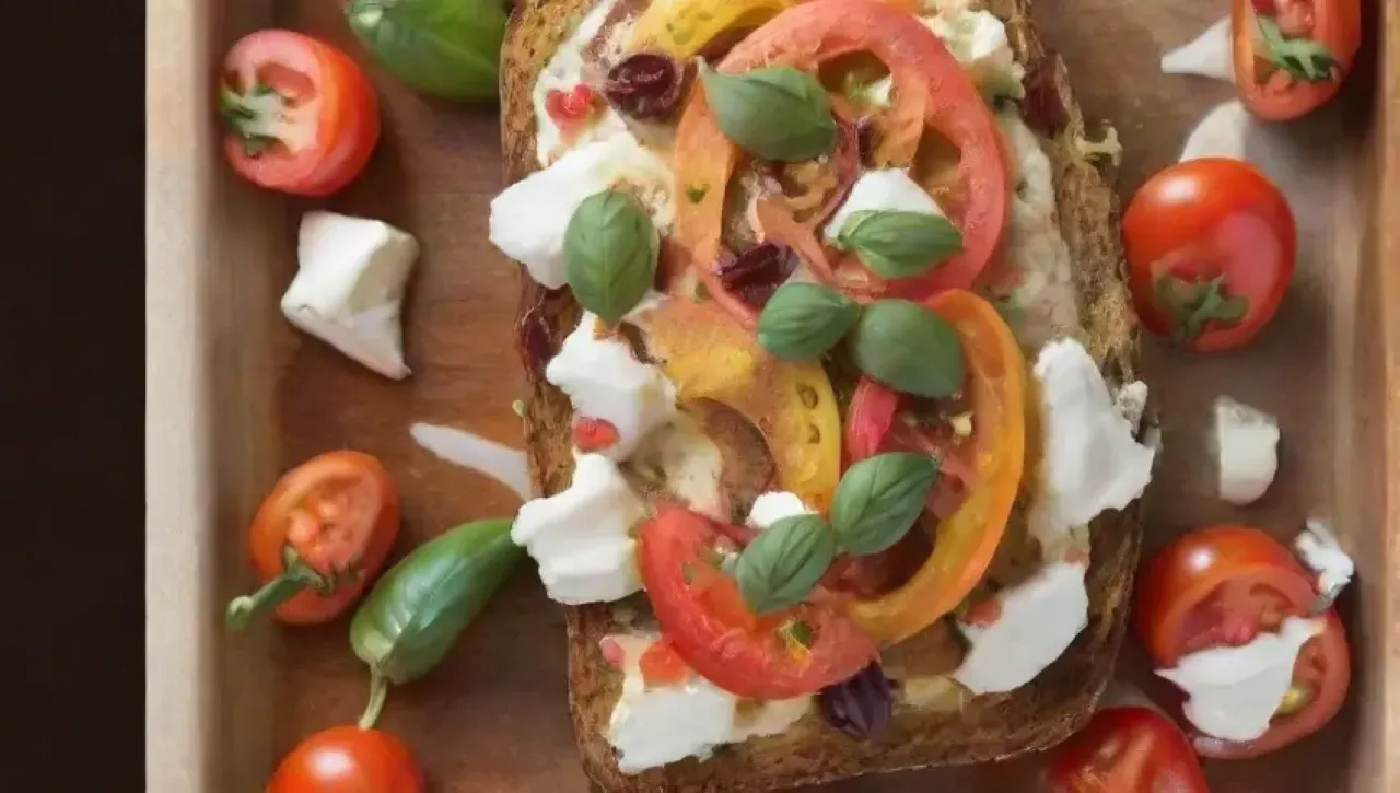Una deliciosa y colorida fusión de sabores en un plato artístico