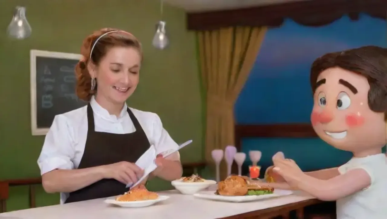 Un restaurante vibrante con ambiente acogedor, buena comida y un sentido de comunidad