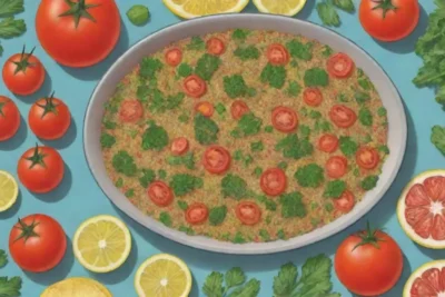 Colores vibrantes y frescos ingredientes con un toque armenio