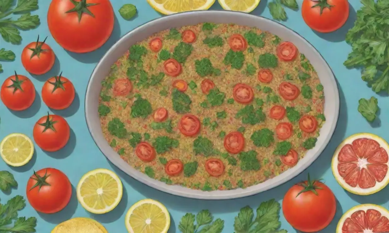 Colores vibrantes y frescos ingredientes con un toque armenio