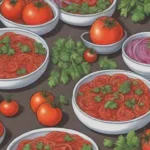Colores vibrantes y frescos ingredientes en una deliciosa receta tradicional georgiana