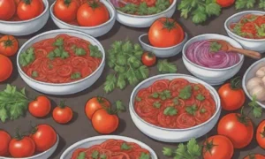 Colores vibrantes y frescos ingredientes en una deliciosa receta tradicional georgiana