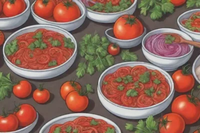 Colores vibrantes y frescos ingredientes en una deliciosa receta tradicional georgiana