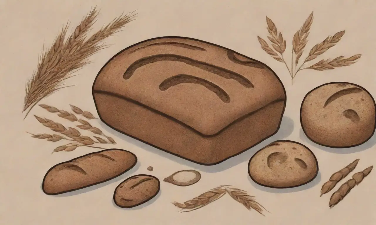 Pan de centeno escandinavo en una cocina rústica y acogedora