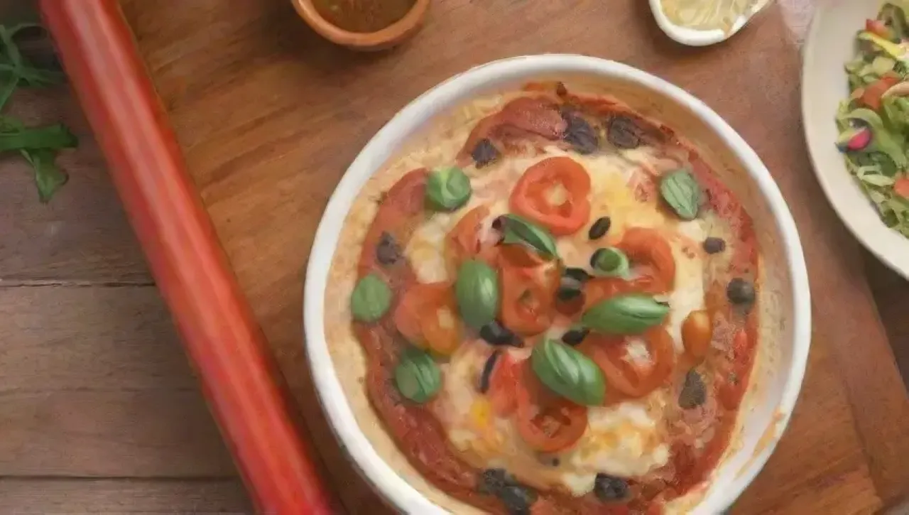 Una familia feliz disfruta de mini pizzas en un ambiente festivo y acogedor
