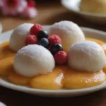 Postres coloridos y vibrantes con leche de coco y sabores tradicionales