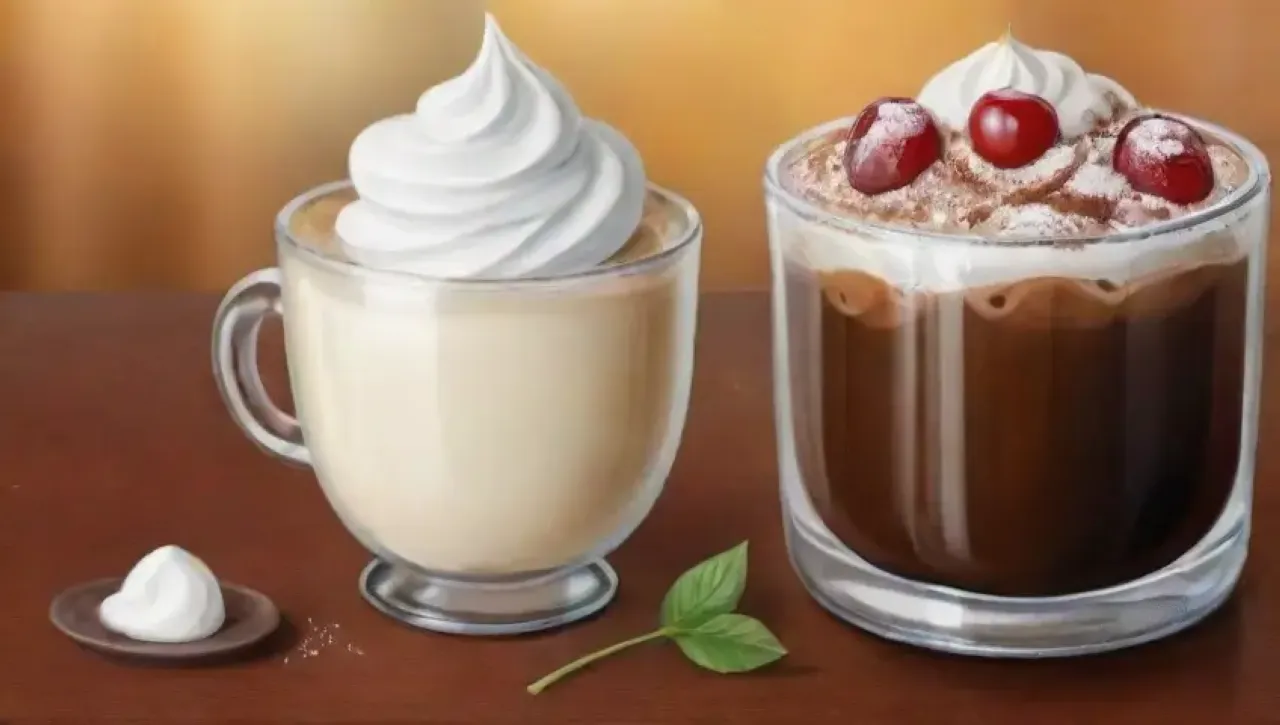 Un ambiente acogedor con café, crema, chocolate y luz cálida