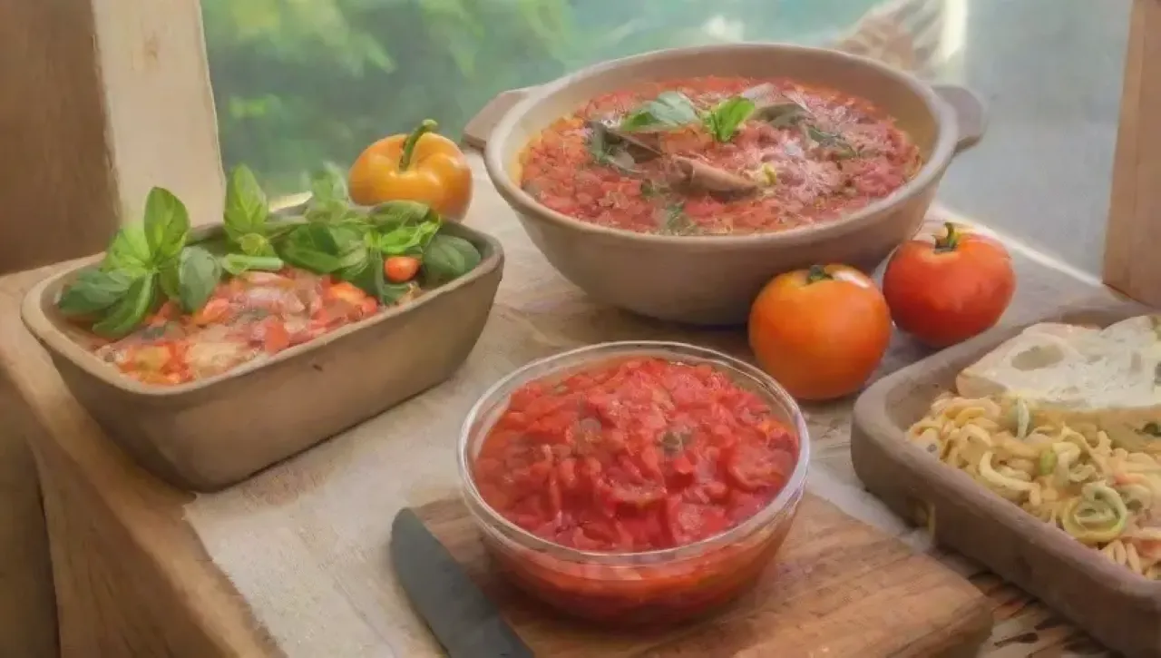 Una escena culinaria vibrante y comunitaria llena de colores, sabores y tradiciones