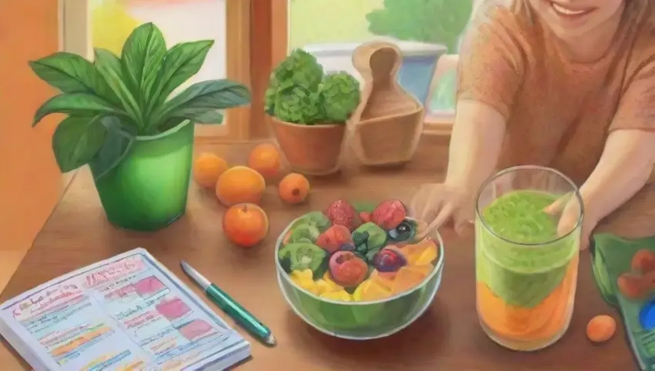 Un estilo de vida saludable lleno de colores vibrantes y energía