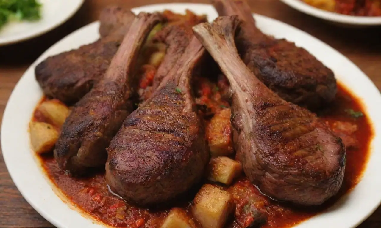 Cordero a la parrilla, colores vibrantes y sabores ahumados en la cocina turca