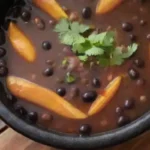 Sopa de frijoles negros y naranja: una mezcla sorprendente y rica