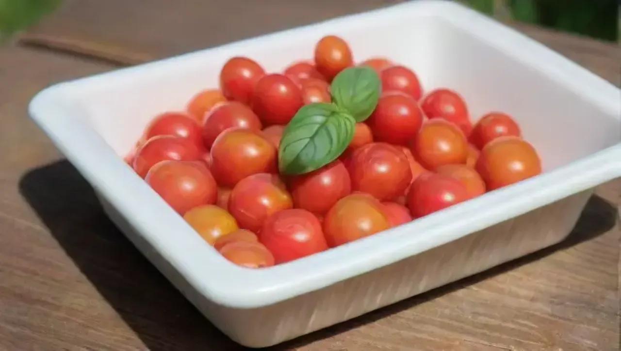 Un día de verano perfecto con tomates frescos, albahaca, pan y risas