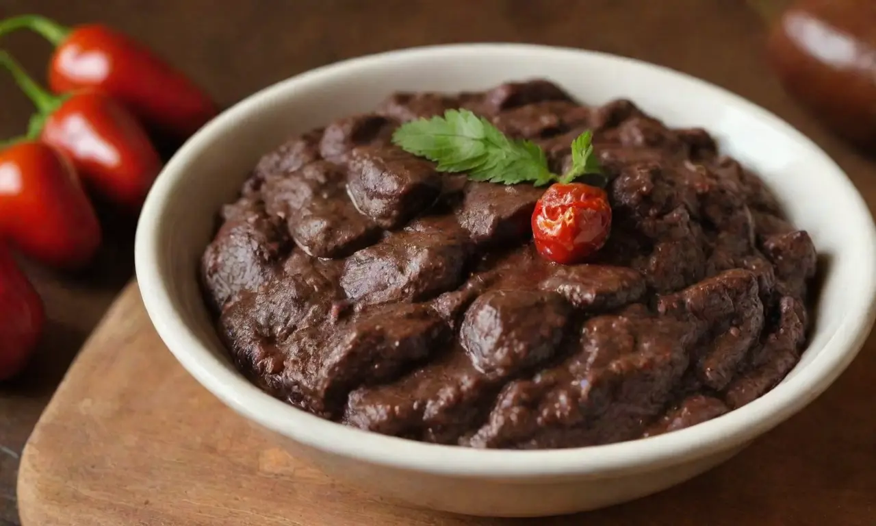 Mole poblano: tradición, sabores ricos, chocolate, chiles picantes y colores vibrantes