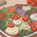 Ingredientes coloridos y frescos con una presentación vibrante