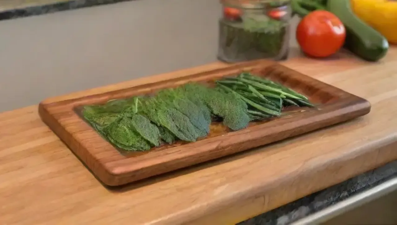 Tabla de bambú elegante y sostenible con colores vibrantes y un ambiente acogedor