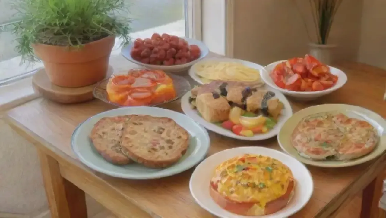 Un brunch colorido y acogedor lleno de deliciosos platillos y risas