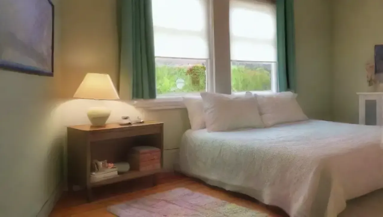 Un dormitorio sereno y acogedor que evoca tranquilidad y claridad mental