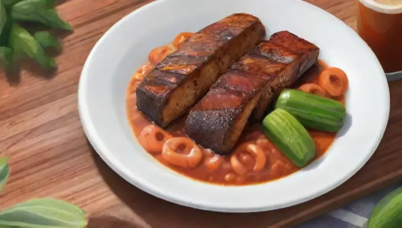Alitas jugosas y crujientes en una mesa rústica, acompañadas de salsa BBQ, cerveza fría y risas entre amigos