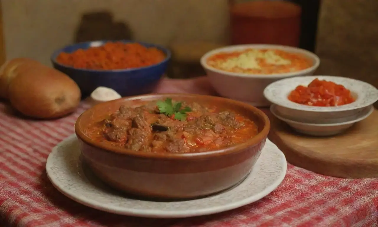 Platos búlgaros tradicionales con ingredientes locales en una atmósfera acogedora