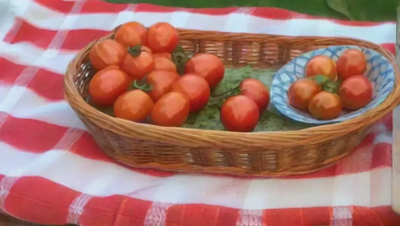 Un día de verano perfecto con tomates, albahaca, mozzarella y risas en un picnic