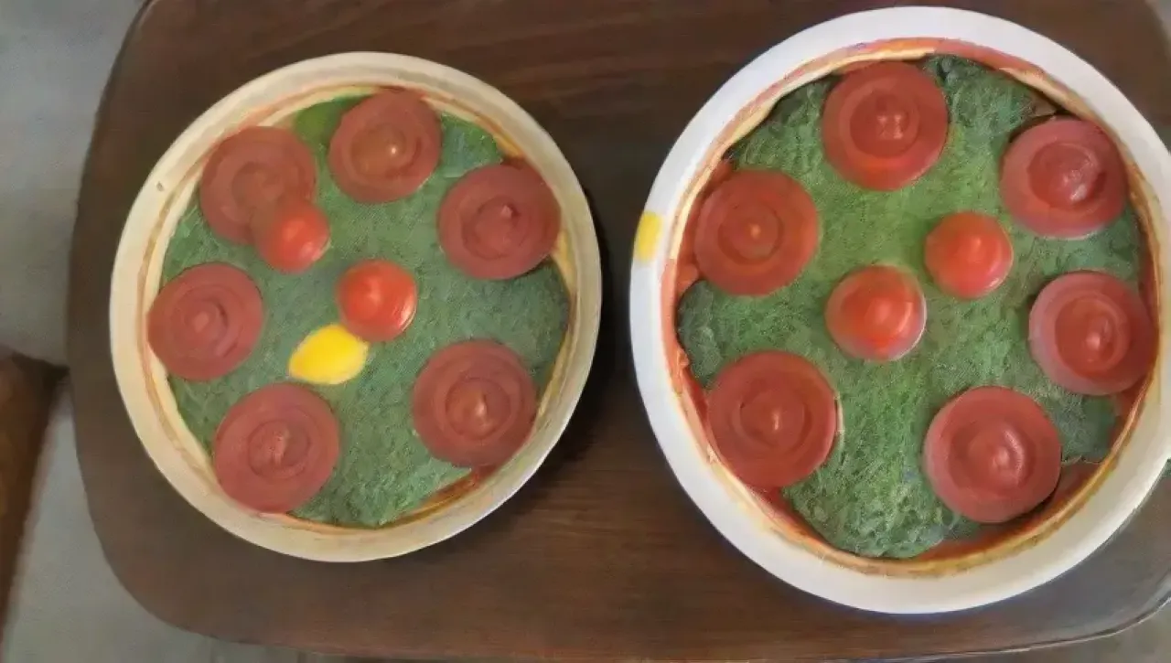 Una mesa rústica llena de coloridos quiches y frescos ingredientes en un ambiente acogedor