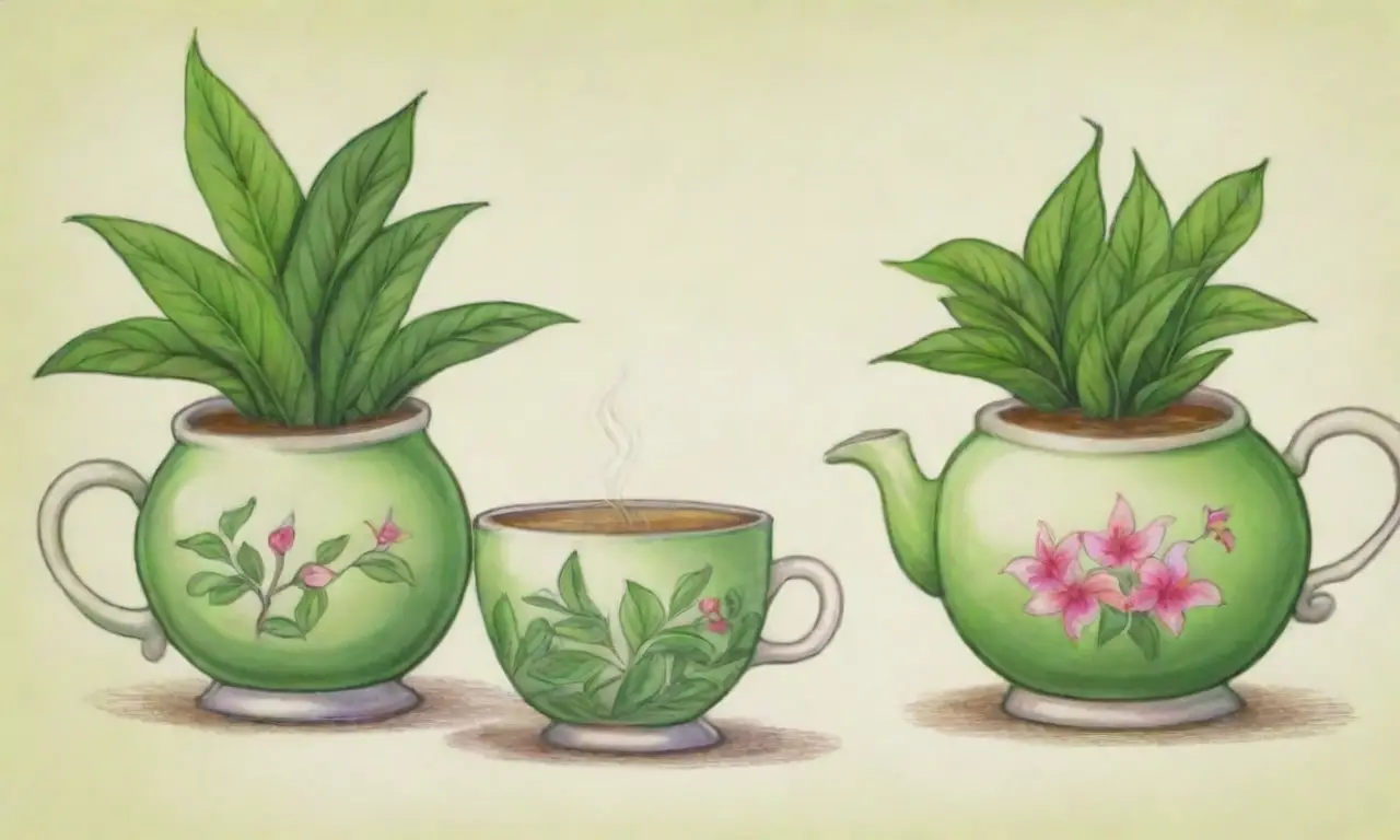 Cultura del té vietnamita con elegantes tazas