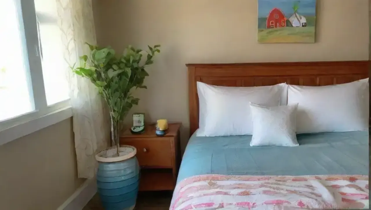 Un acogedor espacio iluminado por la mañana, lleno de elementos que invitan a la tranquilidad y la positividad