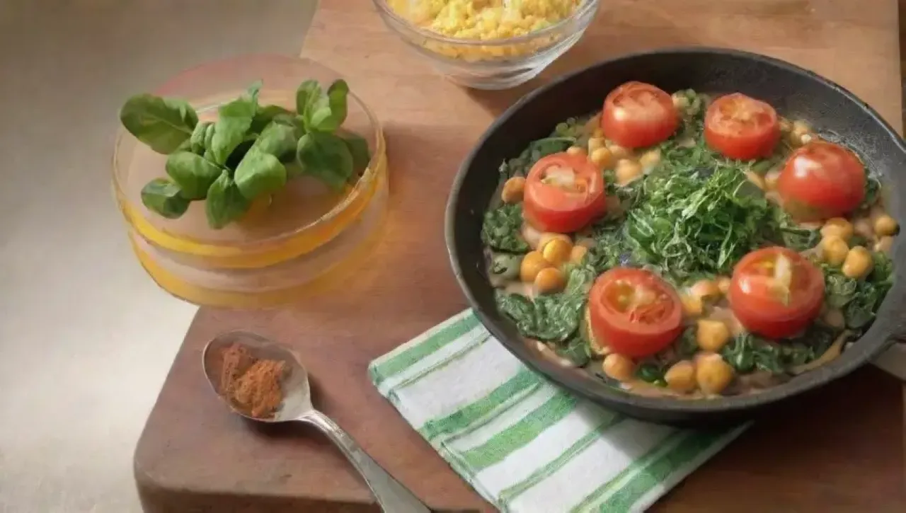 Una cocina acogedora llena de ingredientes frescos y aromas deliciosos
