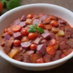 Estrellas del campo y la cocina serbia con ingredientes frescos y colores vibrantes