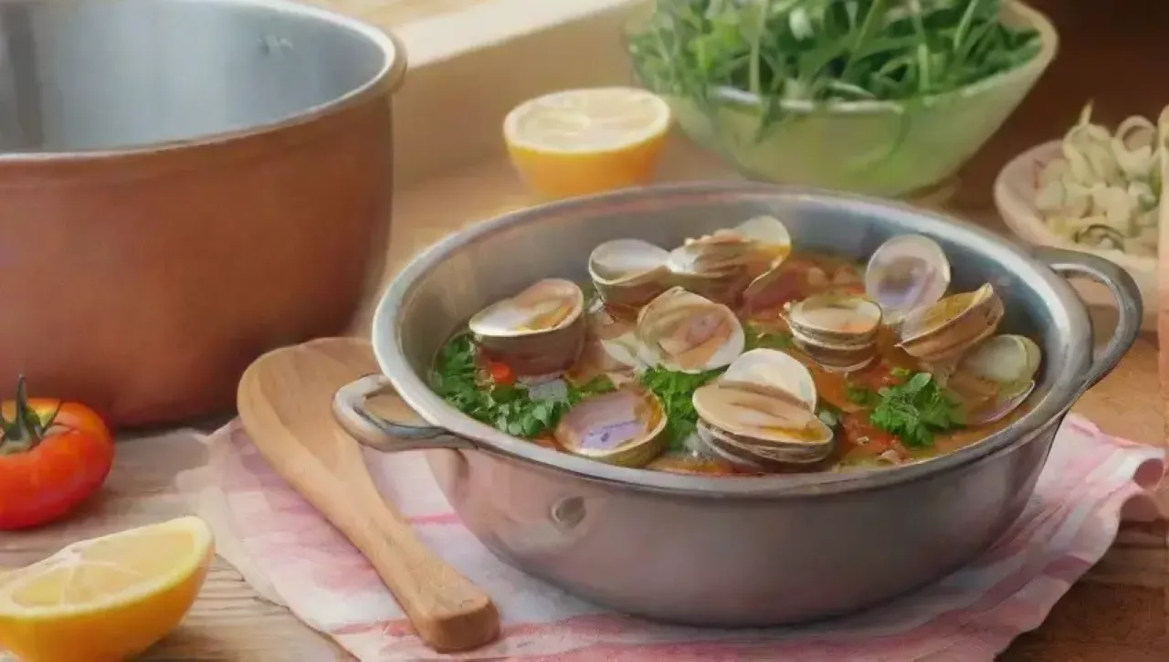Una cocina vibrante llena de ingredientes frescos y aromas deliciosos