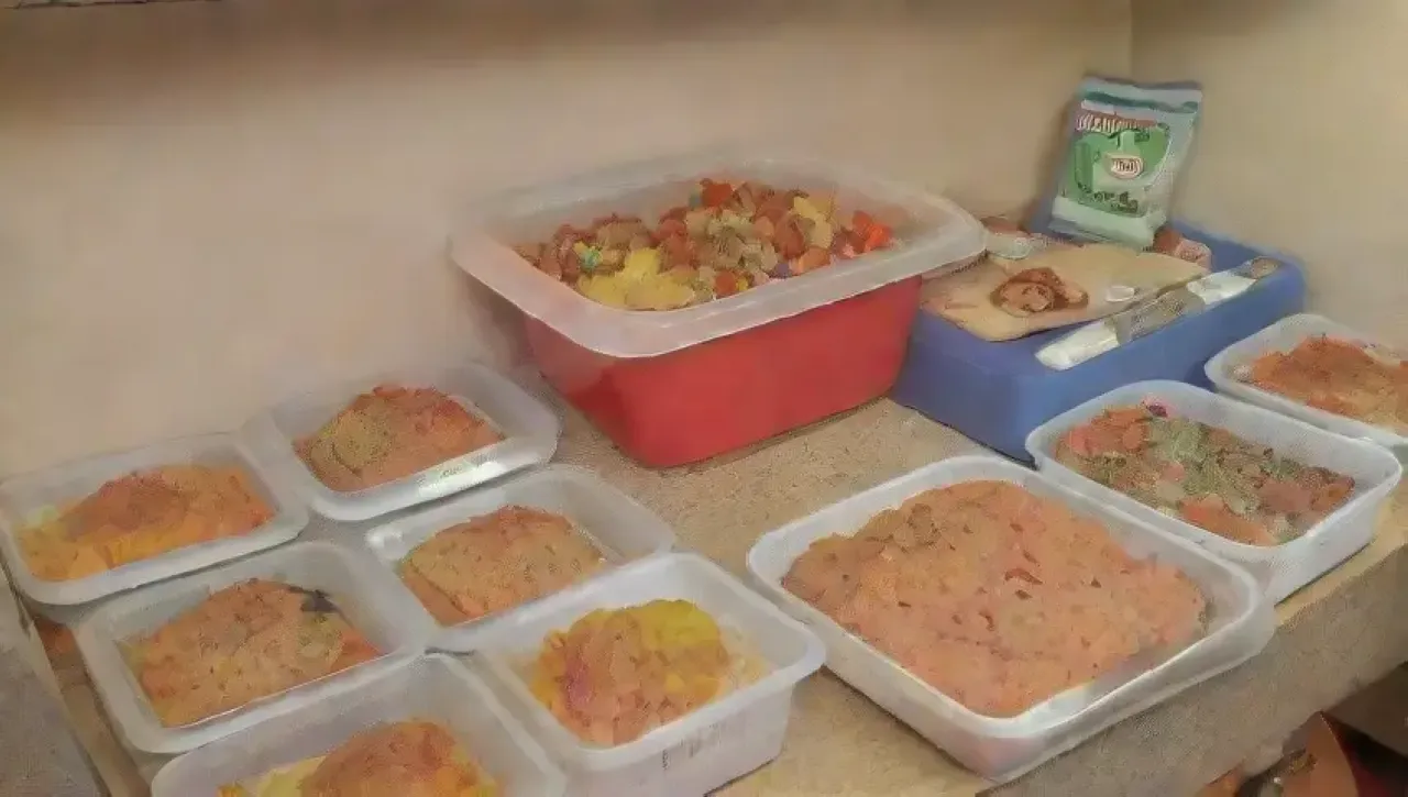 Una cocina desordenada refleja la conveniencia de las comidas rápidas sobre la nutrición