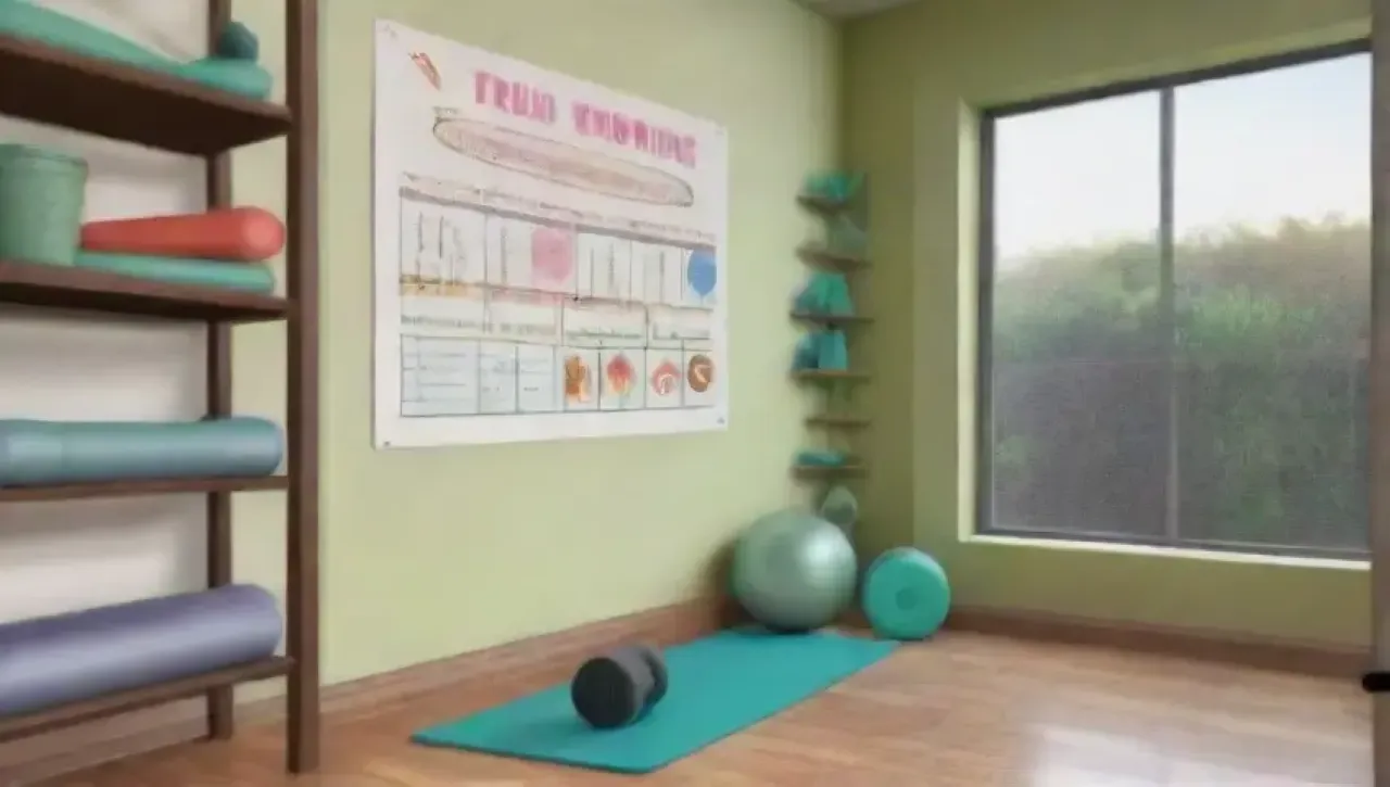 Un gimnasio sereno y luminoso, lleno de energía positiva y comunidad