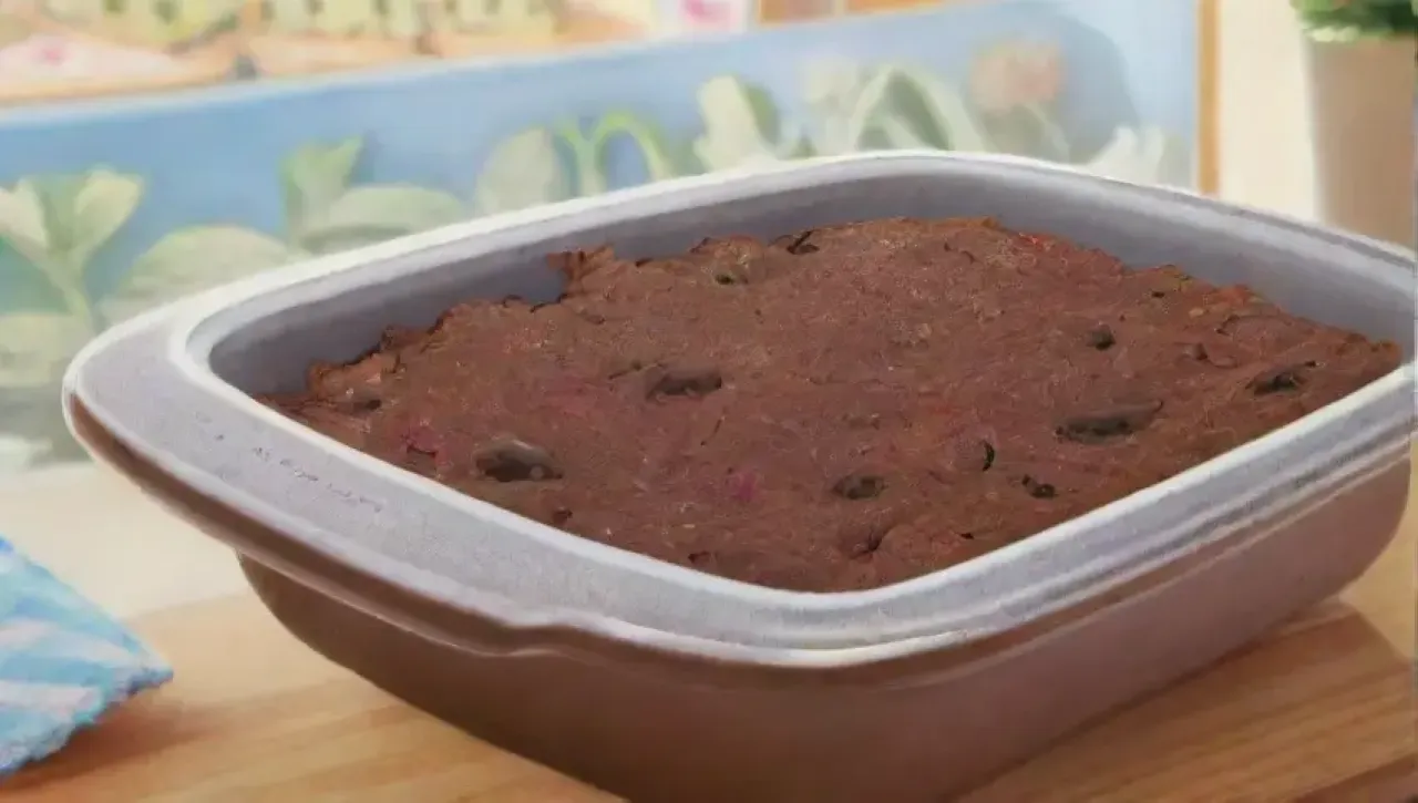Una escena de cocina vibrante con amigos disfrutando de brownies recién horneados