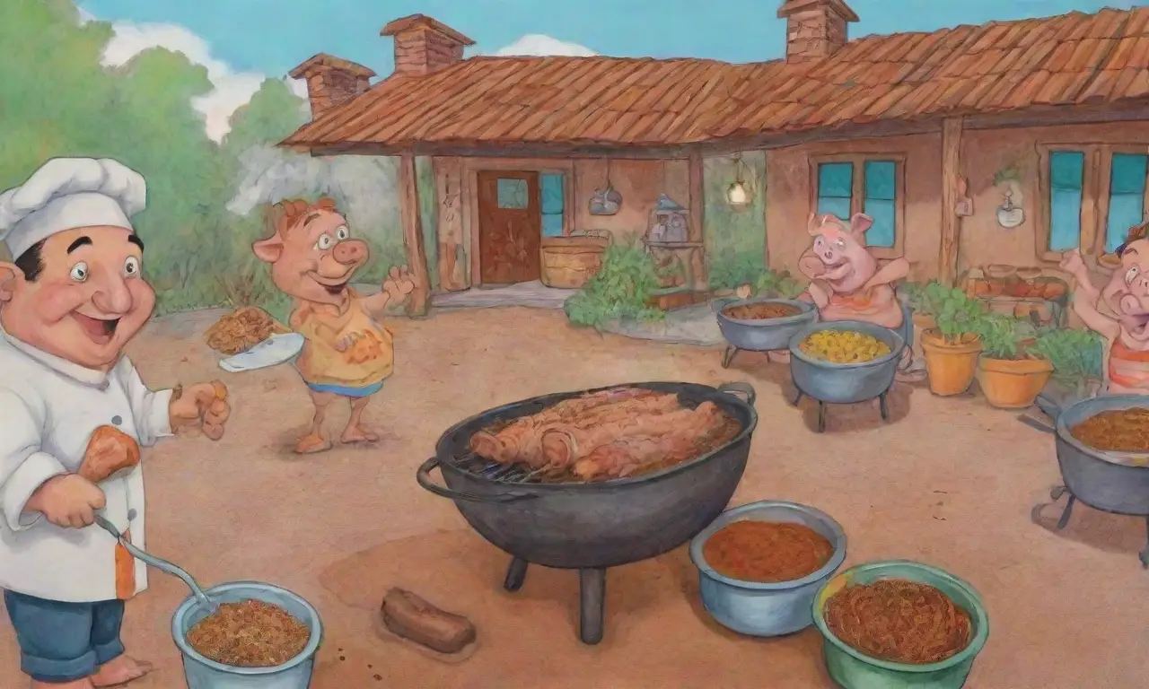 Colores vibrantes, cerdo asado y especias cubanas en una cocina festiva