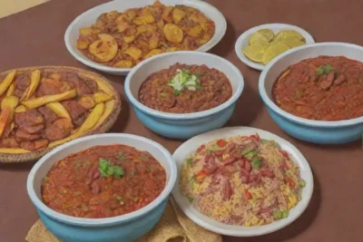 Platos cubanos vibrantes y tradicionales llenos de sabor