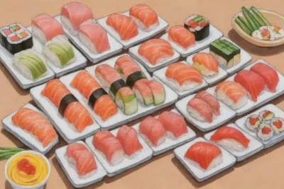 Secretos del sushi: colores vibrantes