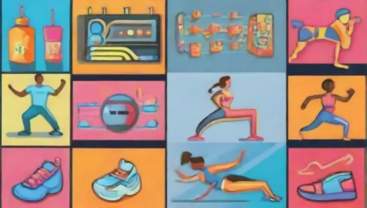 Imágenes vibrantes de fitness, diversidad y tecnología motivacional